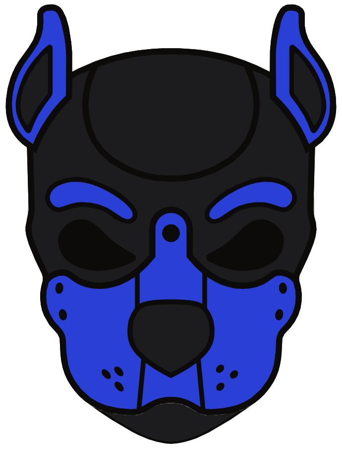 Default Pup Hood magnet in royal blue and black